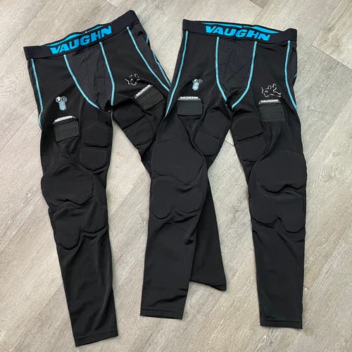 Two Pairs of Vaughn VE8 Padded Compression Pants Sr M