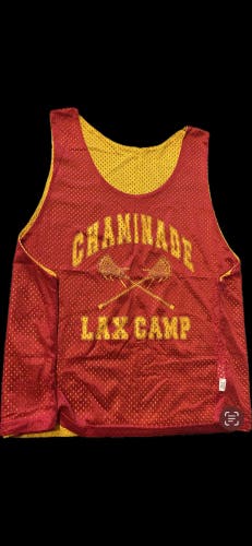 Chaminade Lacrosse Camp, Warrior pinney, Reversible Red/gold, adult L/xl