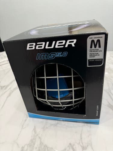 New Medium Bauer IMS 5.0 Helmet Combo Black