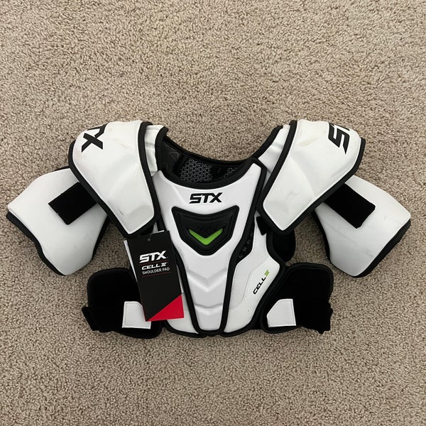 STX Cell IV Shoulder Pads Brand New White/Black Youth Size Medium