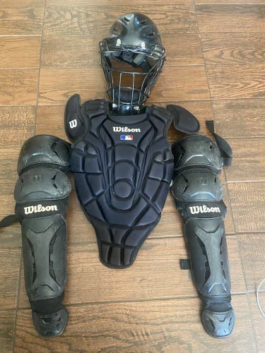 Lightly used Wilson youth catchers gear