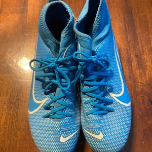Blue Used  Nike Molded Cleats Mercurial Superfly Cleats