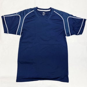 Easton Decathlete Crew Short Sleeve Poly Top Men's Large Navy Blue A164350