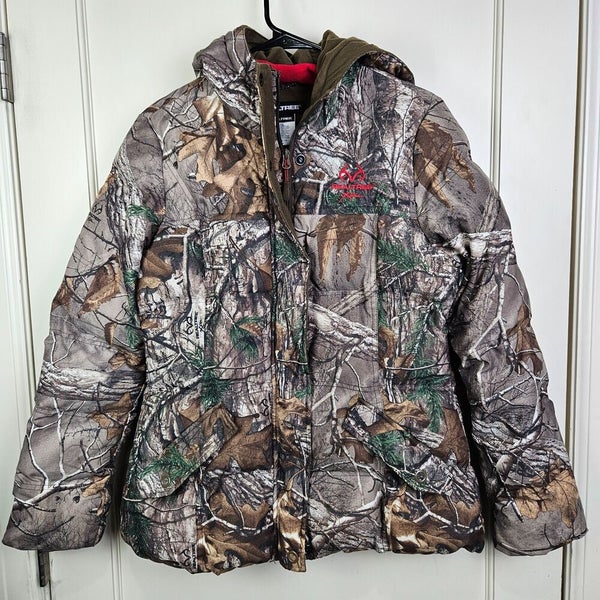 RealTree Xtra Hooded Puffer Jacket Hunt Coat Camo Full Zip Women’s Size: M