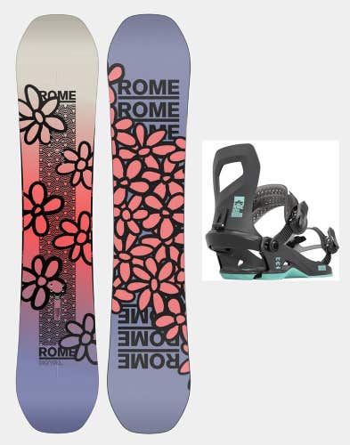 Rome Royal Women's Snowboard 141 cm with Hydra Small Black New 2025