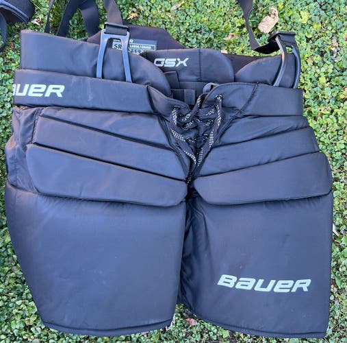 Used Large Bauer GSX Hockey Goalie Pants Includes Suspenders