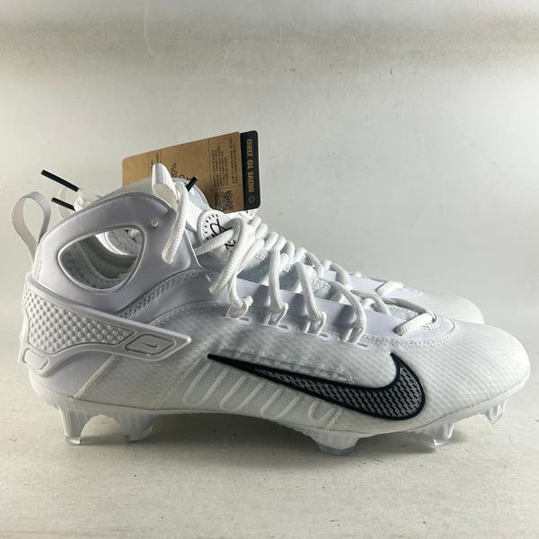 Nike Huarache 9 Elite Lacrosse Cleats White Gray Mens Size  display picture 1