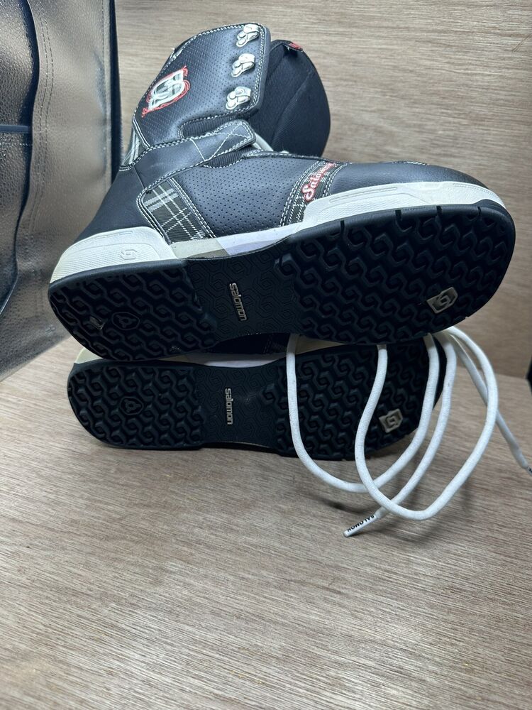 Salomon Brigade Snowboard Boots Plaid Black Autofit Lacing  display picture 3