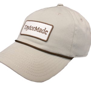 NEW TaylorMade Vintage 5 Panel Rope Khaki Adjustable Snapback Golf Hat/Cap