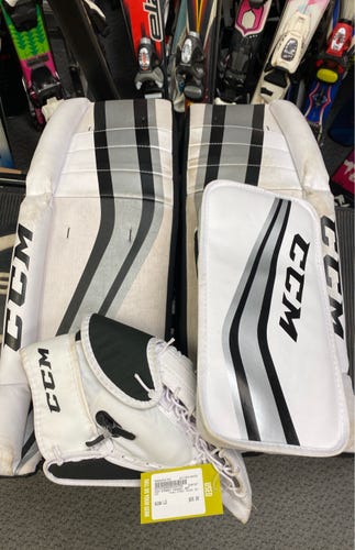 Junior CCM Street Hockey SET Used Goalie Chest Protector cacther blocker catch glove