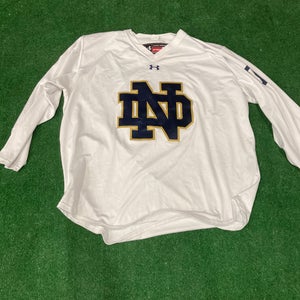 White Used Large Men's Notre Dame Under Armour Jersey