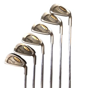 Used Men's Ping i3 Right Handed Iron Set Stiff Flex 6 Pieces Steel Shaft
