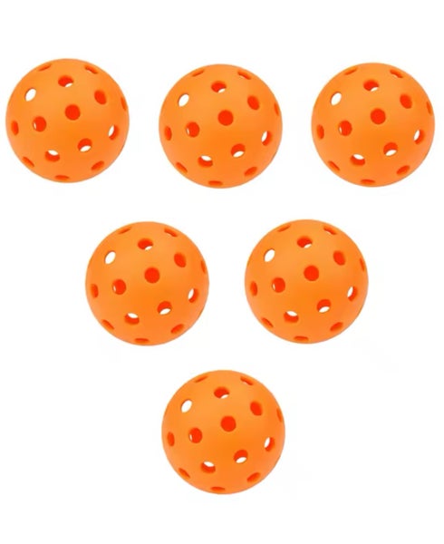 Orange 6 Pack Outdoor Pickleball Balls