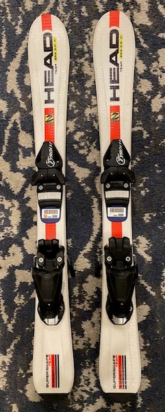 Head Team Era 2.0 Youth 87 cm Skis with 16.5 Ski Boots - Blue - USED