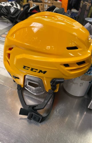 CCM Tacks 710 Used Medium sunflower Yellow Helmet MD