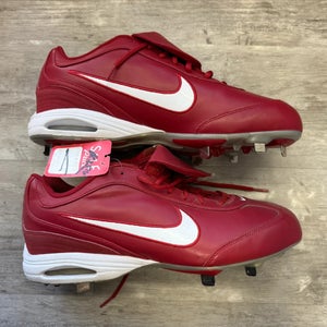 New Size M 14.0 (W 15.0) Nike Air Zoom Clipper Baseball Cleats - Red