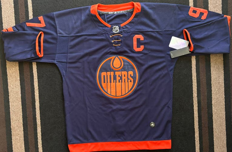 Connor McDavid Edmonton Oilers Navy Blue Alternate Jersey