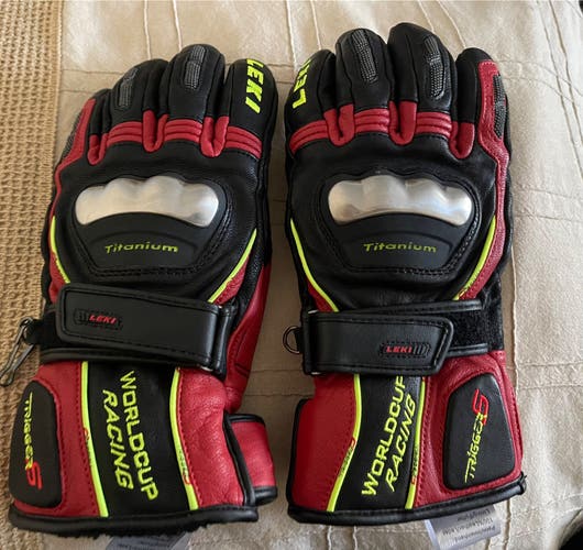 New Leki Workdcup Racing Titanium S gloves In Size 7.5
