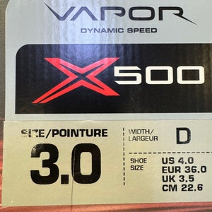 NO STEEL* New Bauer Vapor X500 Size 3 Skates