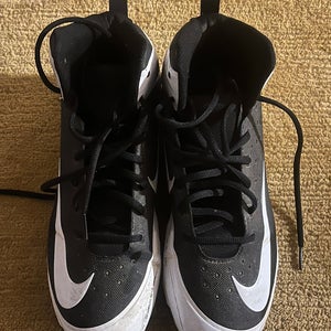 Black Used Size M 9.0 (W 10.0) Nike Molded Cleats Huarache Cleats