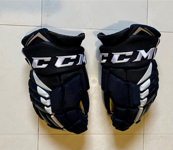 CCM Jetspeed FT4 Pro Senior Hockey Gloves, Navy SZ14
