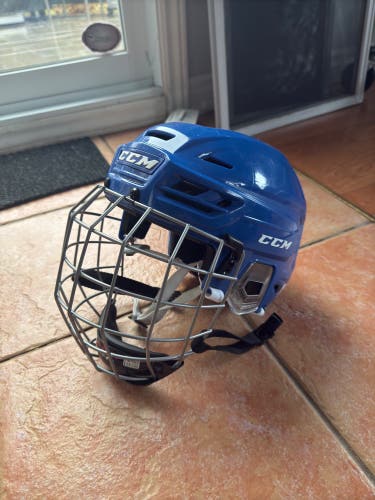 Used Large CCM Tacks 710 Helmet w/ Cage