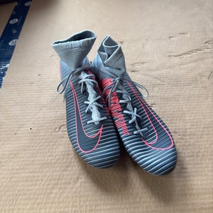 Silver Used Size M 11.5 (W 12.5) Nike Mercurial Superfly 6 Elite FG Cleats