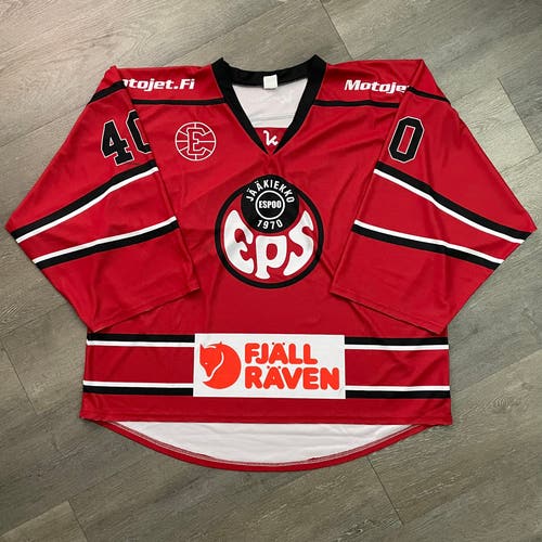 EPS Espoo Jaakiekko Suomi Finland Hockey Jersey Goalie Cut XL #40