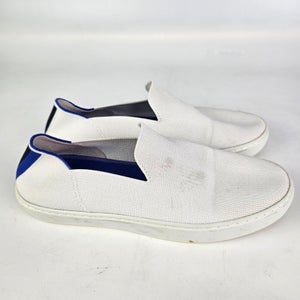 Rothy's The Original Womens Size 8.5 White Knit Round Toe Slip On Sneakers
