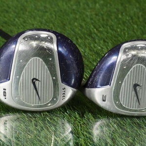 NIKE GOLF STEEL JR. WOODS, SET 40” DRIVER & 39" 3 WOOD NIKE GOLF #3 JUNIOR FLEX!
