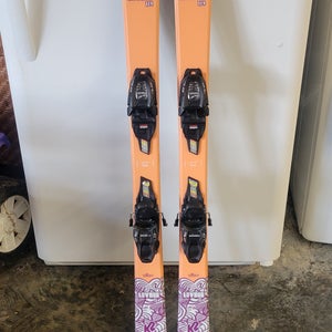 Used Kid's K2 124 cm All Mountain Luv bug Skis With Bindings