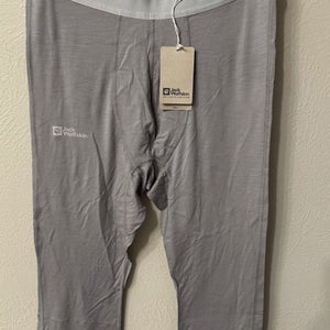 NEW Jack Wolfskin Alpspitze Wool Pant men's M   ski, hike, camp, base layer 3/4