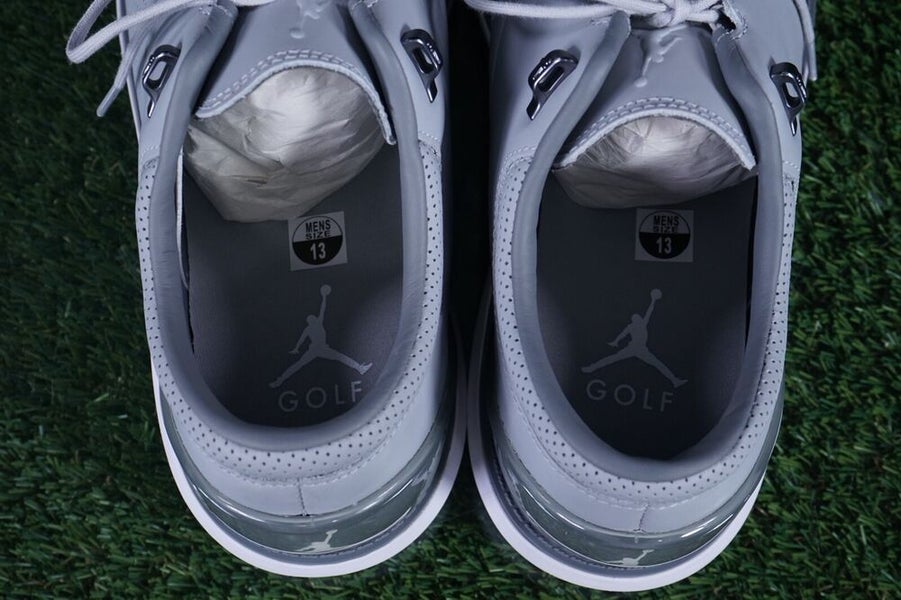 NIKE AIR JORDAN MEN'S ADG 4 GOLF SHOES CLEATS, WOLF GREY US 13, EU 47.5