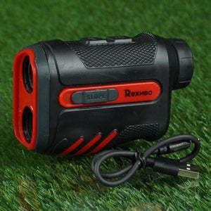 REXMEO RM-TH001 RECHARGABLE RANGEFINDER GOLF RANGE FINDER YARDAGE, BLACK / RED
