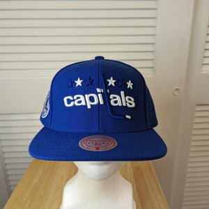 NWS Washington Capitals Mitchell & Ness Snapback Hat Blue NHL