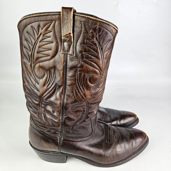 Red Wing Pecos Western Boots 9801 Brown Leather Cowboy Made In USA Size 10.5 C