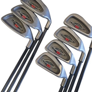 Used Men's Callaway Big Bertha Right Handed Iron Set Stiff Flex 7 Pieces Graphite Shaft