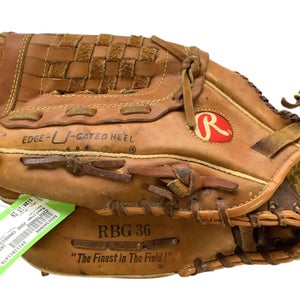 Used Rawlings Left Hand Throw Outfield Baseball Glove 13"