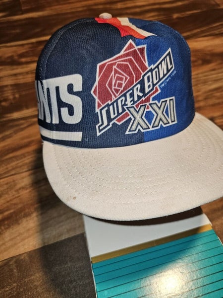 Vintage Super Bowl XXI 1986 1987 Denver Broncos New York Giants NFL Hat Snapback