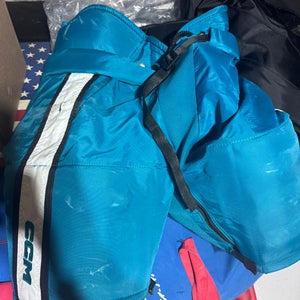 Used Sharks Teal Senior CCM Pro Stock HP70X Hockey Pants