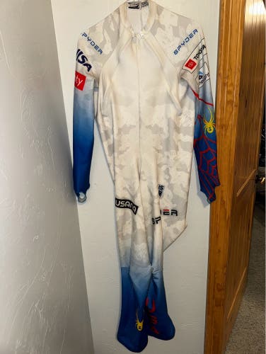 2022 World Cup US Ski Team Spyder Large Non-padded  Suit FIS Legal