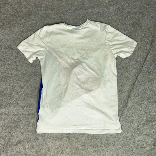Adidas Mens Shirt Small White Tee T Big Logo Sports Casual Street Bold Graphic