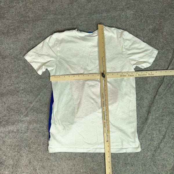 Adidas Mens Shirt Small White Tee T Big Logo Sports Casual Street Bold Graphic