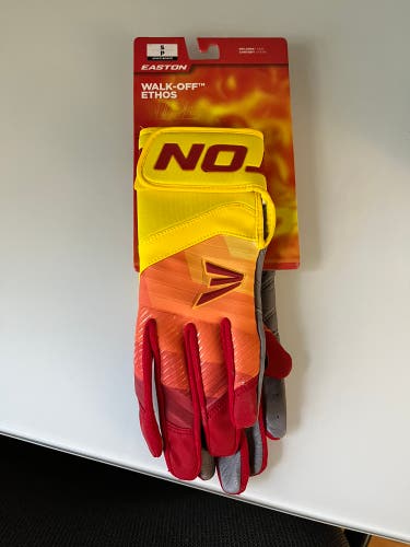 Brand New Adult Small Easton Walk Off Ethos Fire Batting Gloves