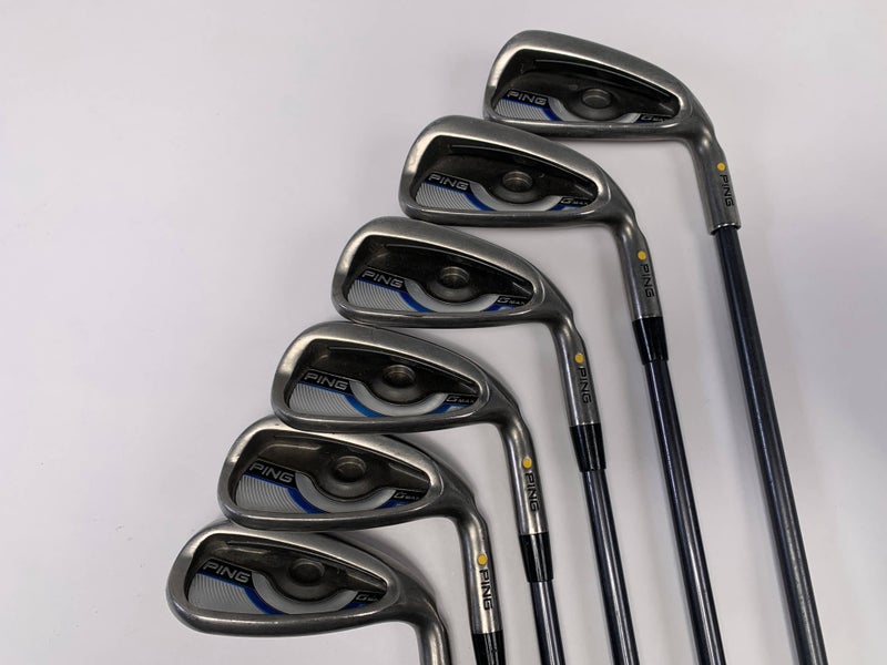Ping Gmax Iron Set 6-PW+SW Yellow Dot TFC 80i Lite Senior Graphite Mens RH