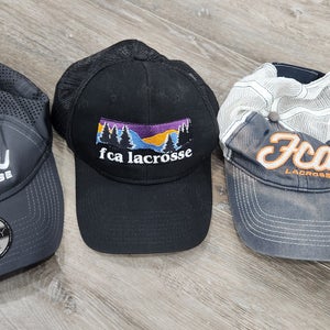 Lot 3 FCA Caps Baseball Lacrosse Hats