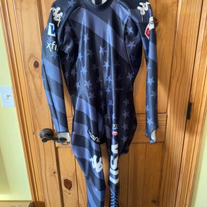 New 2024 US Ski Team World Cup Kappa DH Suit FIS Legal Large (Back Zip)
