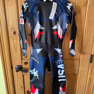 New 2024 US Ski Team Kappa Ski Suit Small FIS Legal (non-Padded)