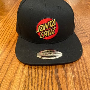 Black New One Size Fits All Santa Cruz Hat