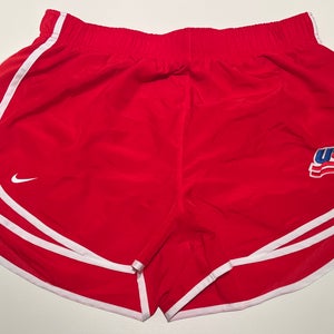 USA HOCKEY Nike Tempo Dri-Fit Women's Red Shorts *NEW*
